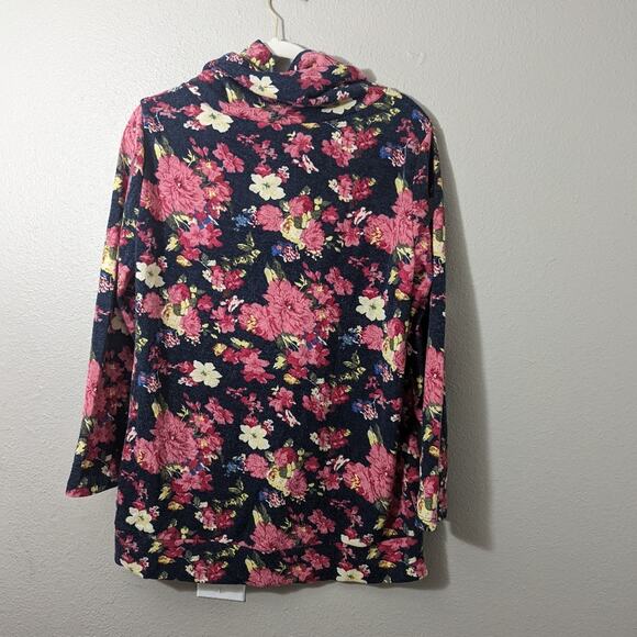 Wonderland Cowl Neck Floral Sweater - Picture 3 of 3